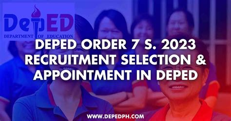 deped order no 7|DepEd Order 7 Series 2023: Guidelines on Recruitment, Selectio.